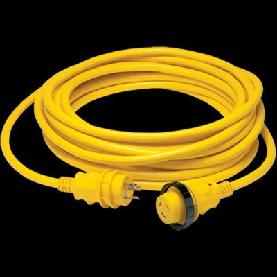 30 Amp PowerCord PLUS Cordset W/Power-on LED - Yellow 50ft | Miyar Adventures