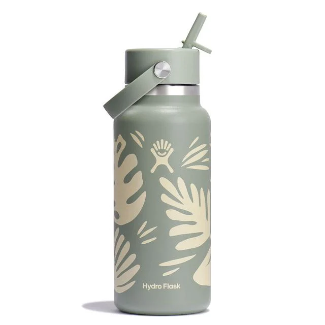 32 Oz Wide Mouth With Flex Straw Cap - Botanical Bliss