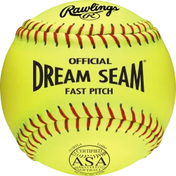 ASA NFHS 11 inch Dream Seam High Density Cork Core Leather Softballs (C11RYLA)