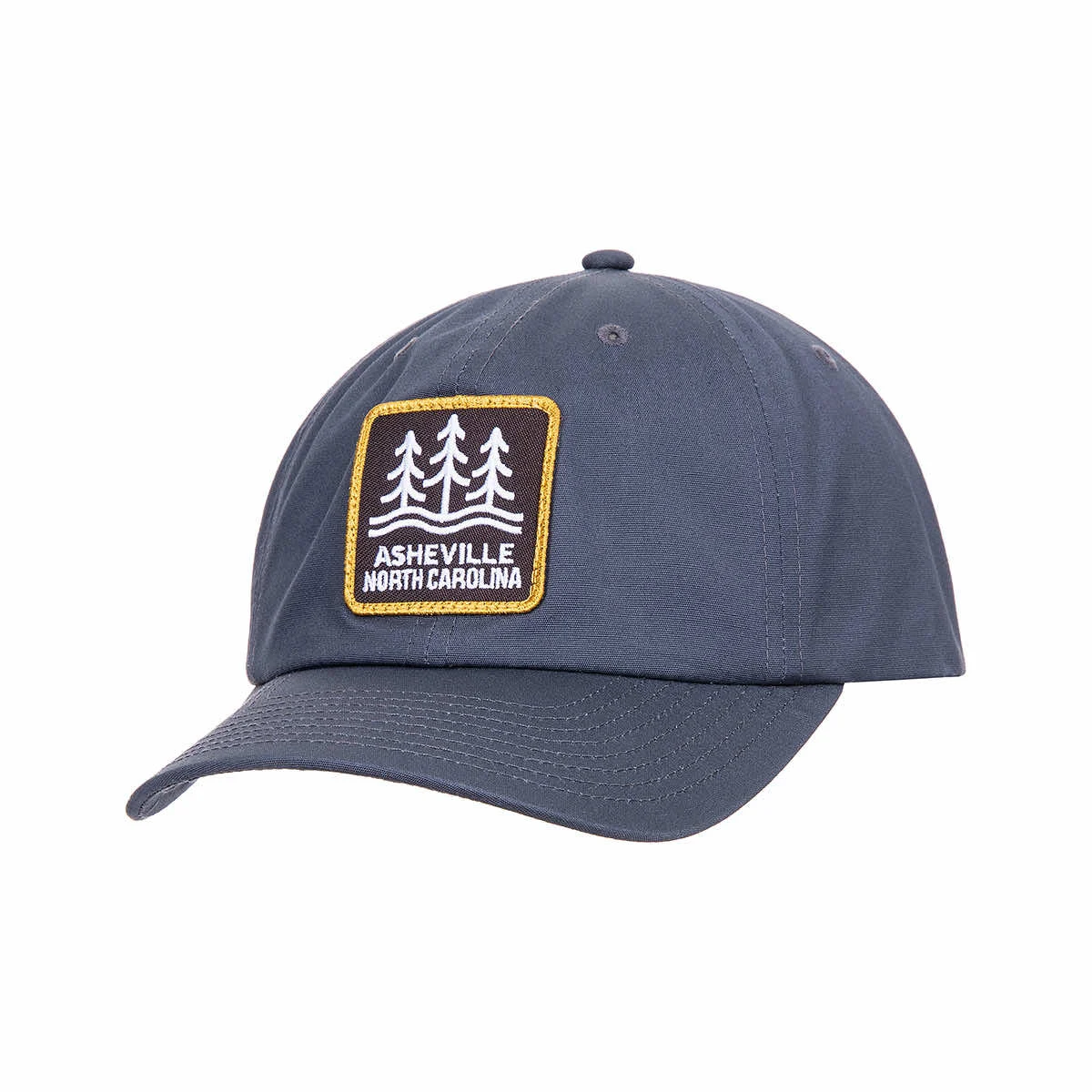 Asheville Three Trees Embroidered Patch Relaxed Snapback Hat