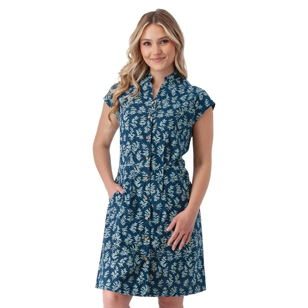 Aventura Women's Abloom Stand Collar Shirtdress