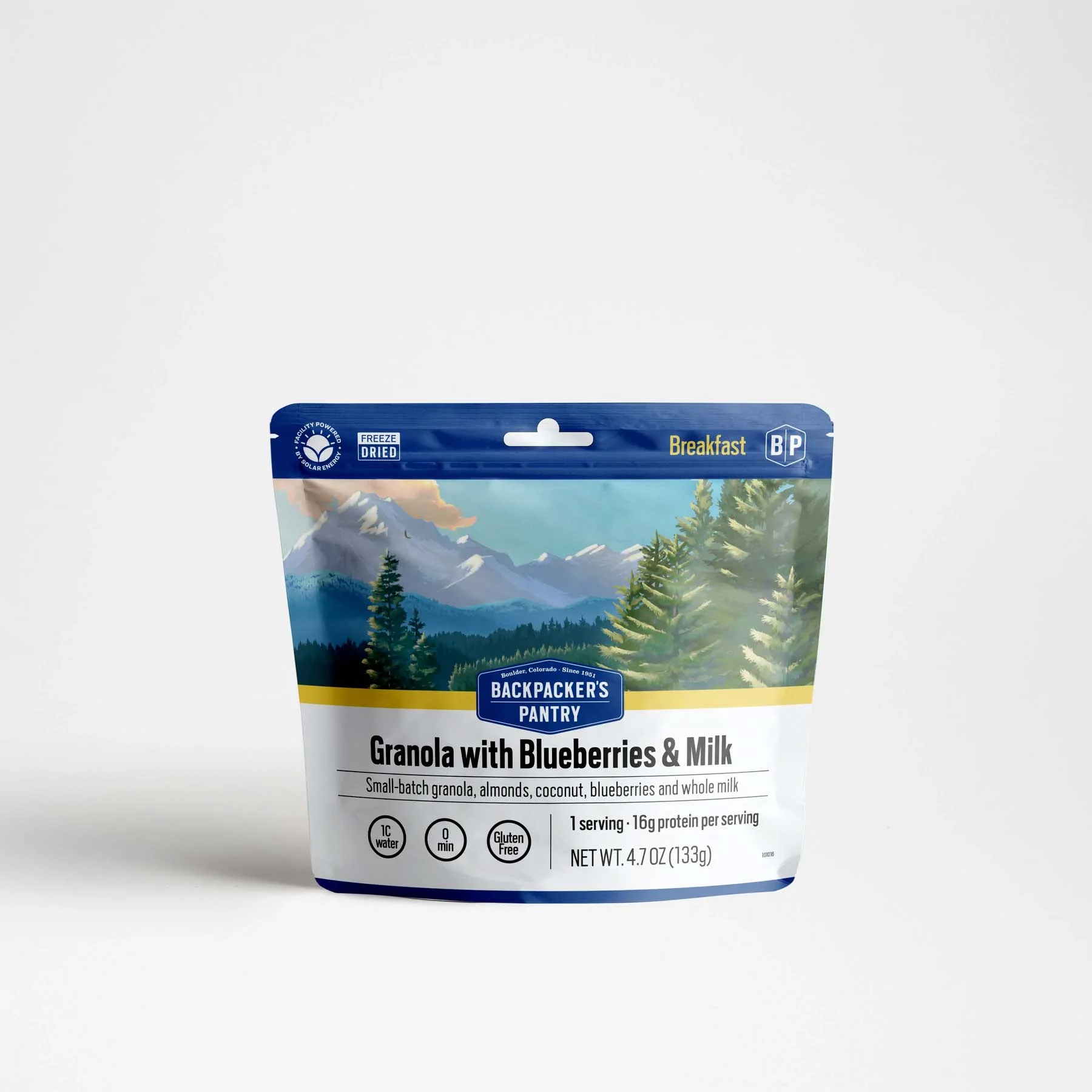 Backpacker's Pantry Granola with Blueberries, Almonds & Milk