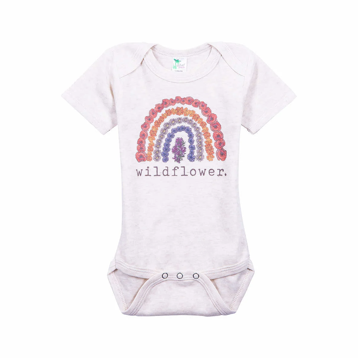Barefoot Baby Baby Wildflower Short Sleeve Onesie