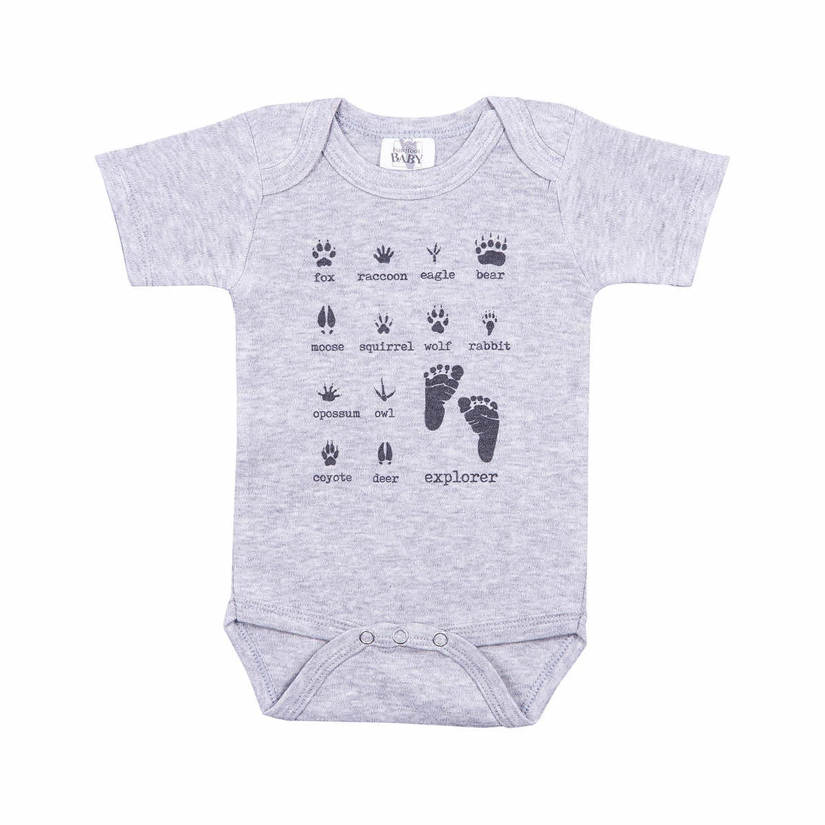 Barefoot Baby Baby Woodland Explorer Short Sleeve Onesie