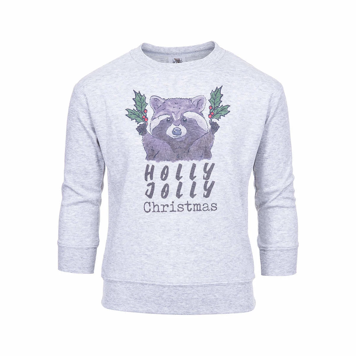 Barefoot Baby Kids' Holly Jolly Christmas Raccoon Long Sleeve T-Shirt