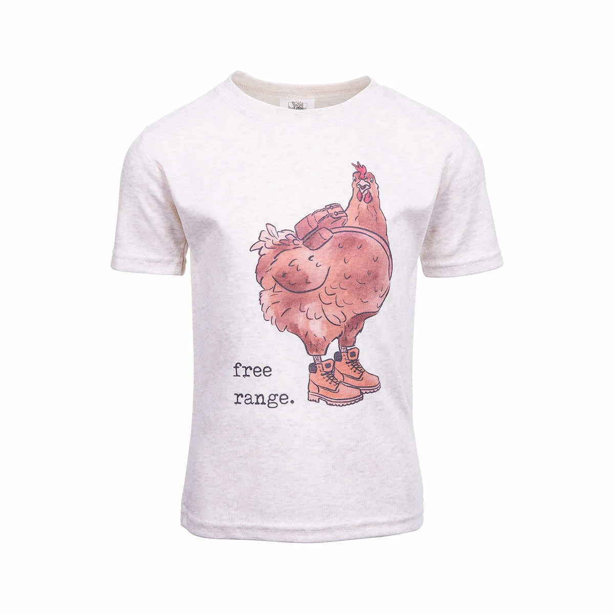 Barefoot Baby Toddler Free Range Hiking Chicken Short Sleeve T-Shirt