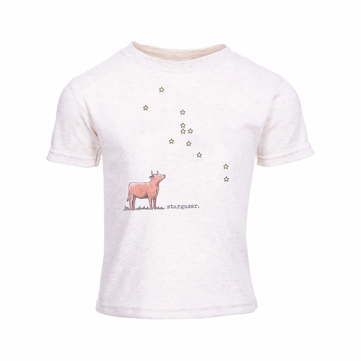 Barefoot Baby Toddler Stargazer Cow Short Sleeve T-Shirt