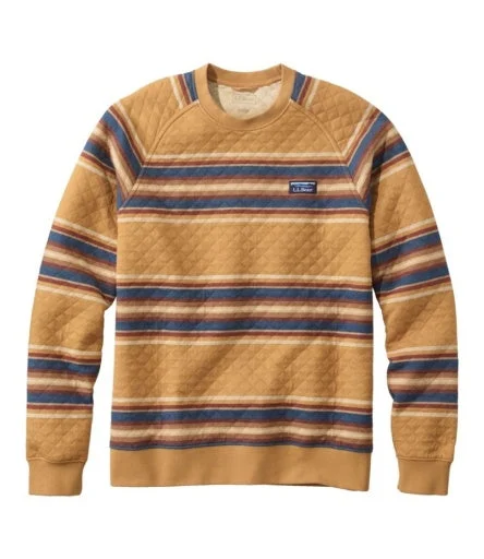 Bean's Quilted Crewneck Stripe Men's Regular