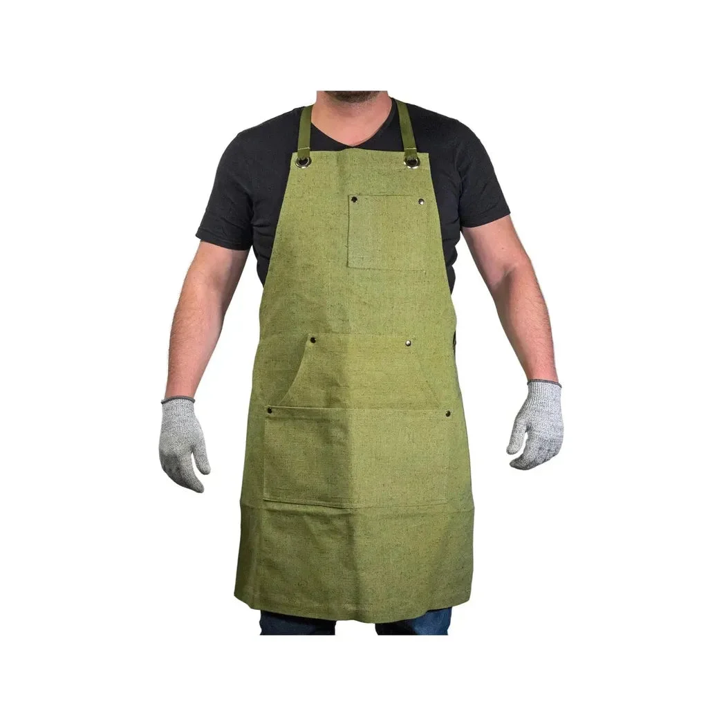 Beavercraft Adjustable Green Canvas Work Apron