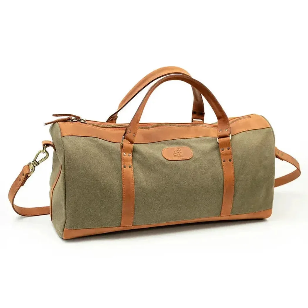 Beavercraft Journey - Canvas and Leather Travel Luggage Duffel Bag