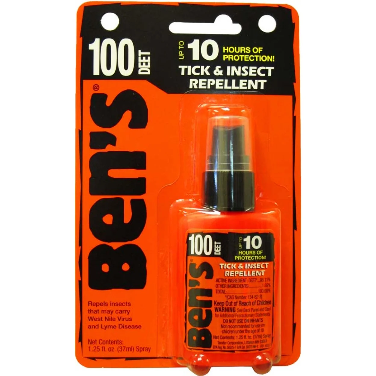 Ben's 100 Tick & Insect Repellent 1.25 oz. Pump Spray - Boxed