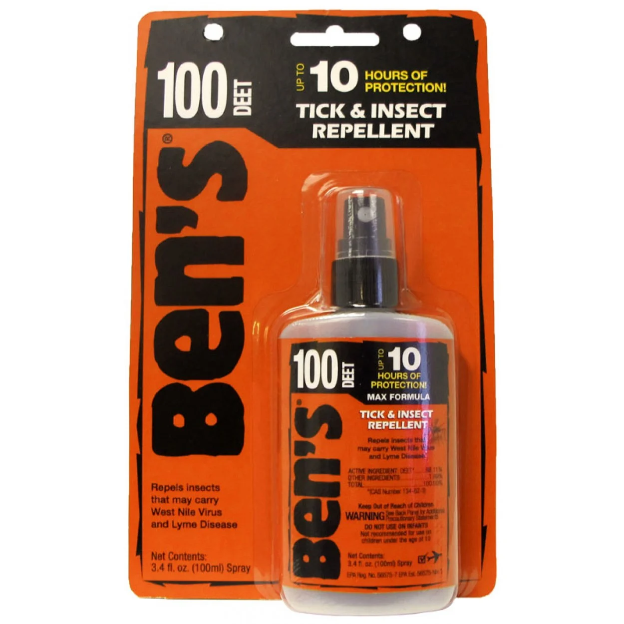 Ben's 100 Tick & Insect Repellent 3.4 oz. Pump Spray - Boxed