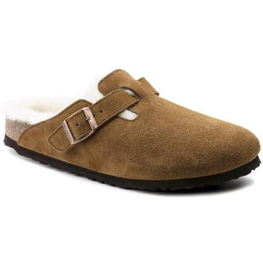 Birkenstock Boston Shearling Suede Leather