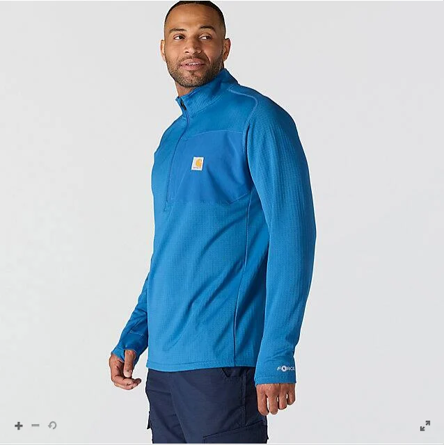 Carhartt Force Relaxed Fit Mock Neck Half-Zip Fleece-Lined Shirt