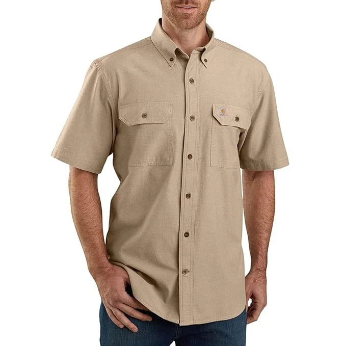 Carhartt Men's Loose Fit Medium Weight Chambray Short-Sleeved Shirt | Miyar Adventures