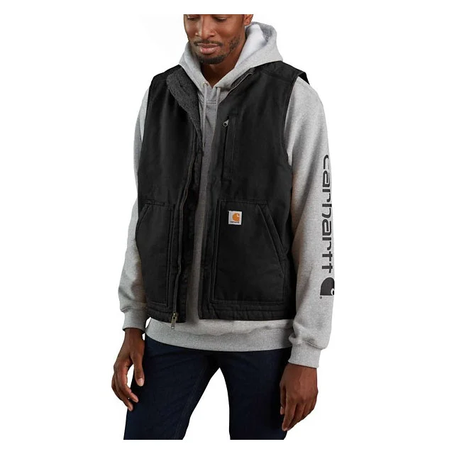 Carhartt Men's Loose Fit Washed Duck Sherpa-Lined Mock Vest | Miyar Adventures