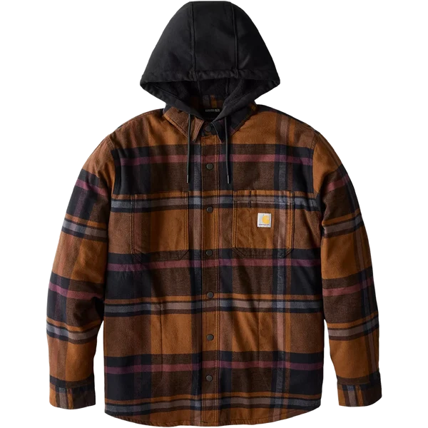 Carhartt Men's Relaxed Fit Flannel Fleece-Lined Shirt Jacket