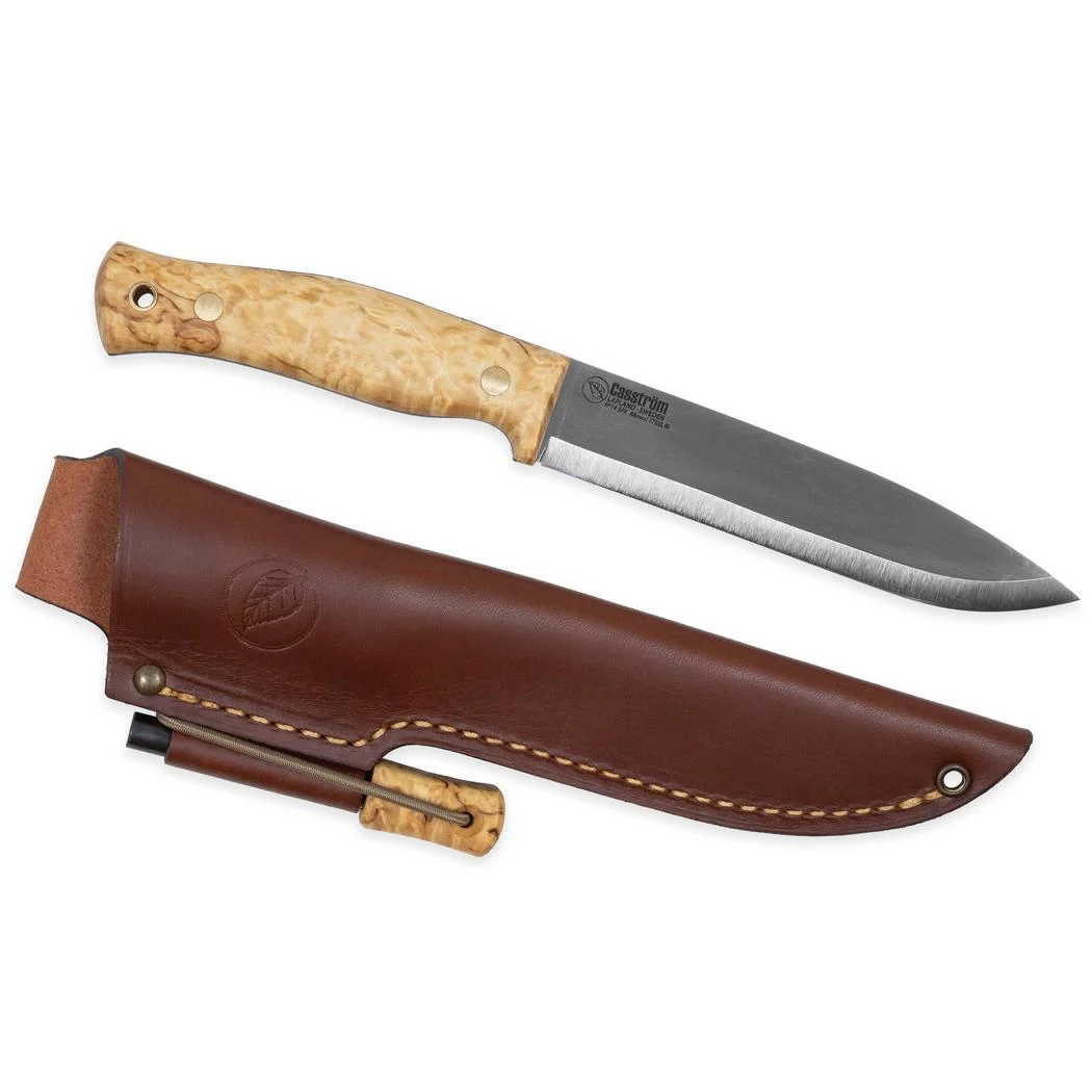 Casstrom No 14 Swedish Forest Knife Curly Birch with Firesteel