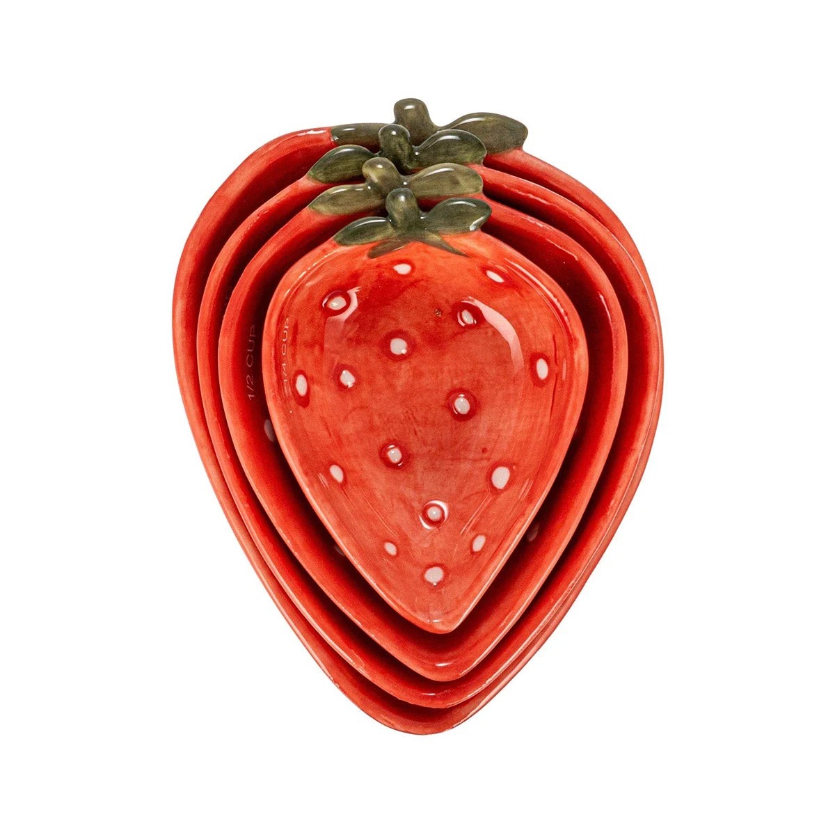 Creative Co-Op Strawberry Measuring Cup Set