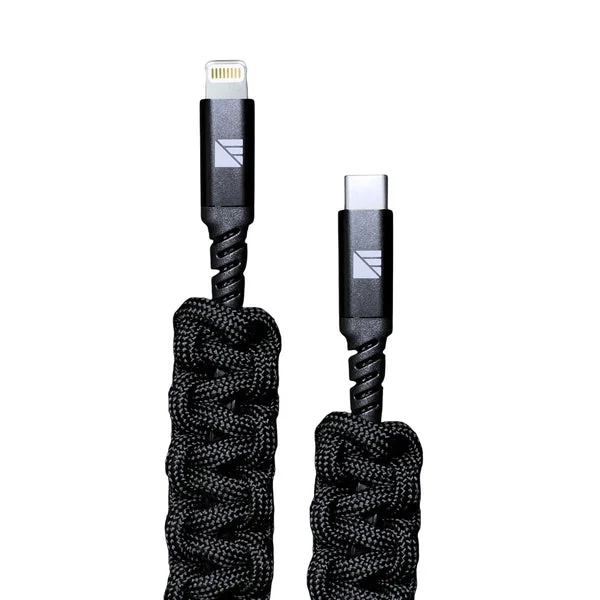 Dark Energy Lightning to USB-C Paracord Cable