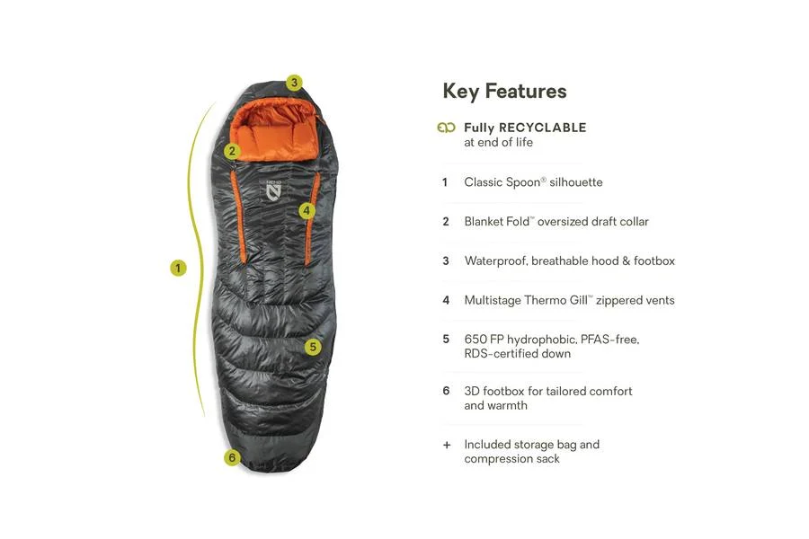 Disco Men's Endless Promise WIDE Down Sleeping Bag 30℉ - Regular