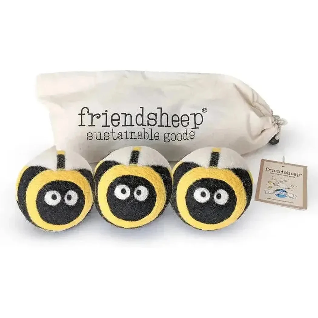 Friendsheep Bee Trio Eco Wool Dryer Balls