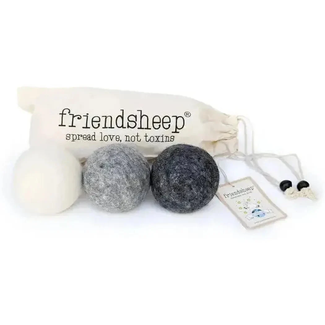Friendsheep Grey Mix Trio Eco Wool Dryer Balls