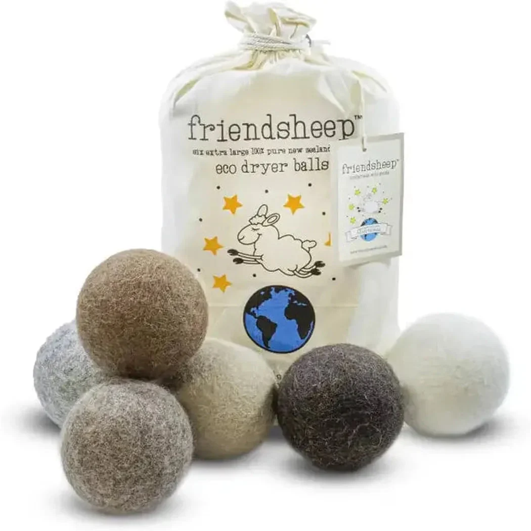 Friendsheep Natural Mystic Brown Mix Eco Wool Dryer Balls
