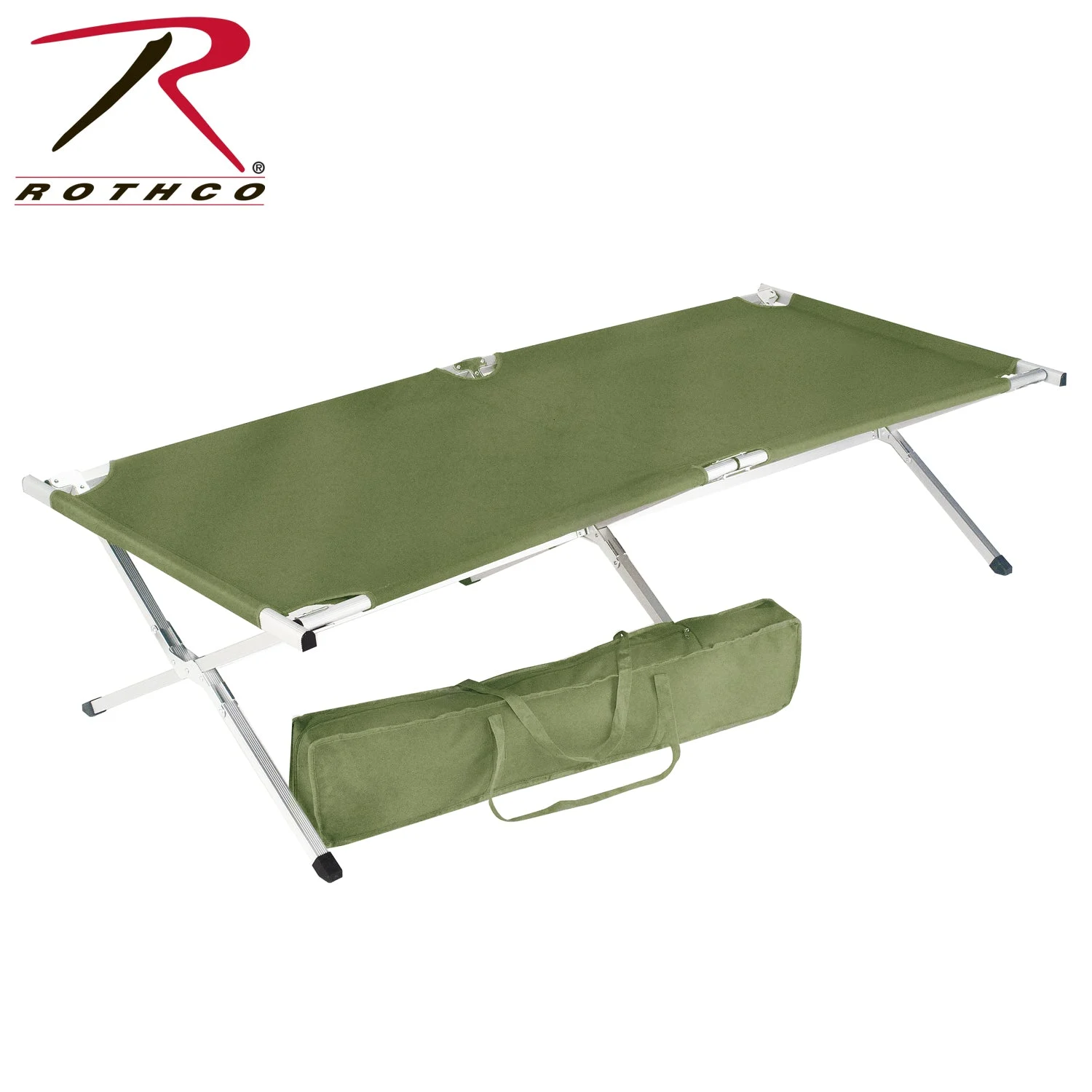 G.I. Type Oversized Folding Cot - OD