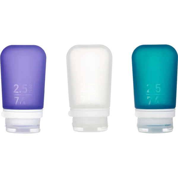 GoToob+ Squeezable Silicone Travel Bottle 2.5 oz (3-Pack)