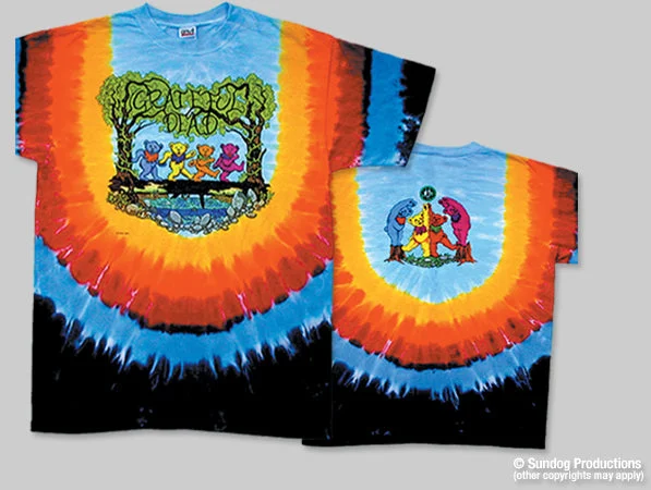 Grateful Dead Sundog 'Wood Bears' Dancing Bears Tie Dye Shirt