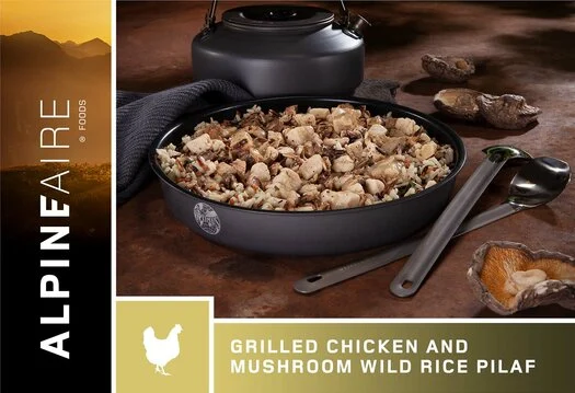 Grilled Chicken and Mushroom Wild Rice Pilaf