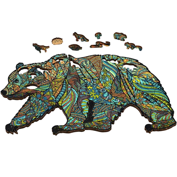 Grizzly Bear Wood Puzzle