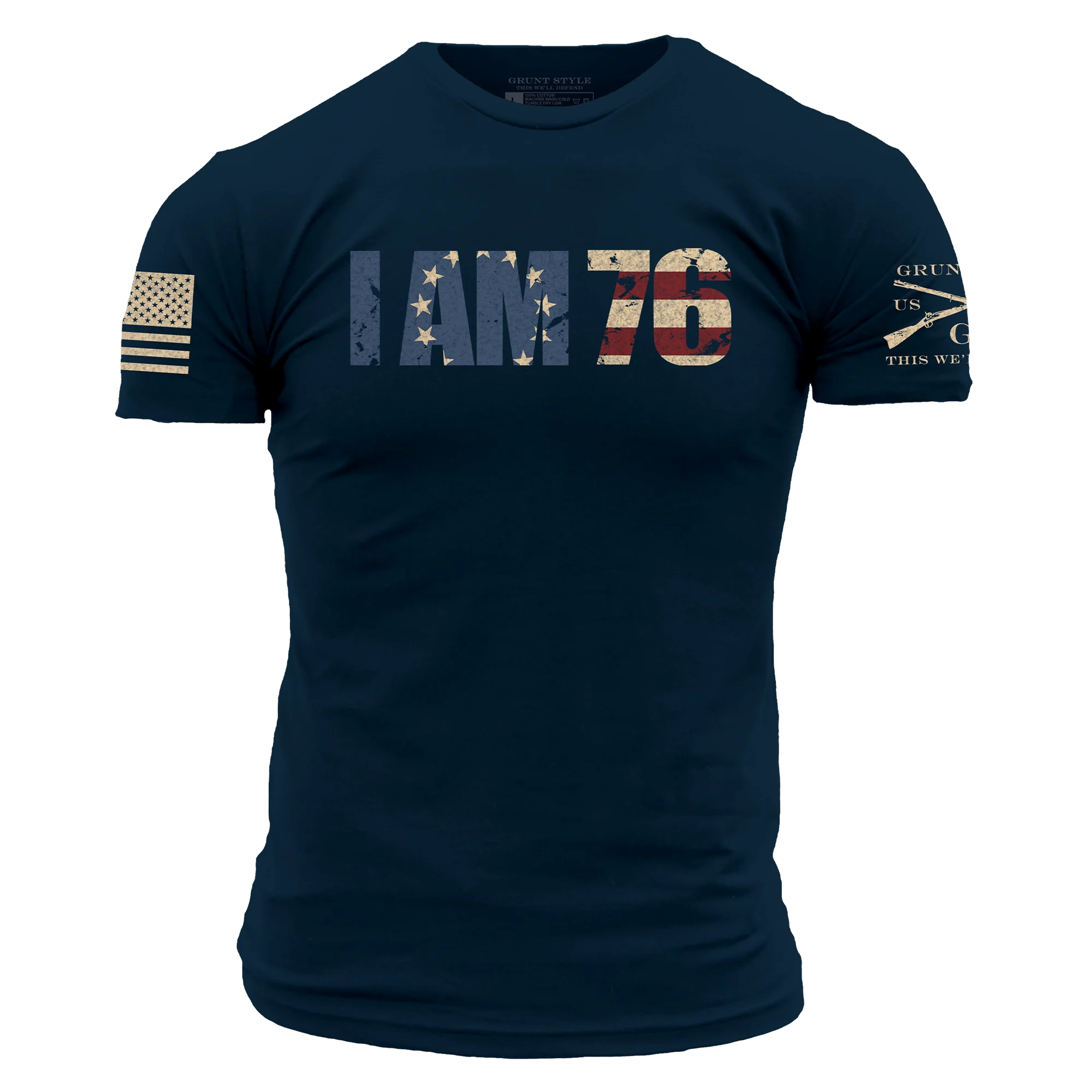 Grunt Style I Am 76 Patriotic Shirt Men's | Miyar Adventures