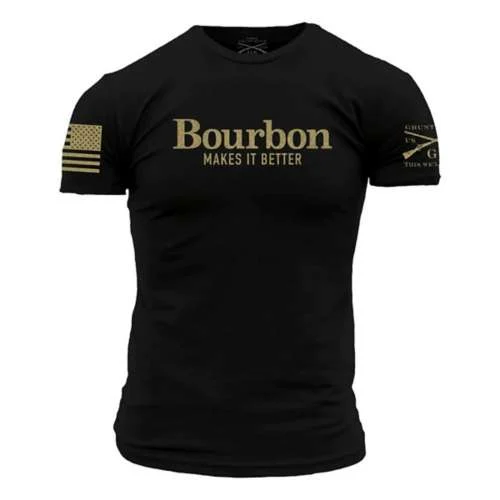 Grunt Style Men's Bourbon Makes It Better Short Sleeve T-Shirt | Miyar Adventures