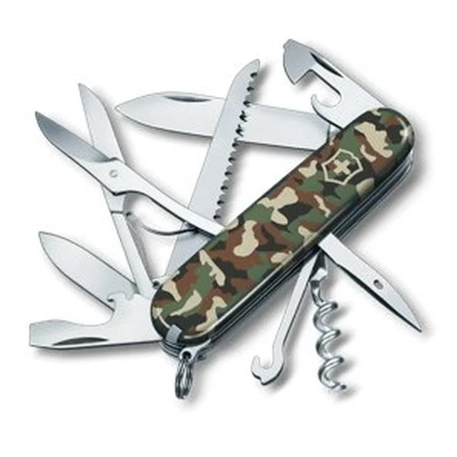 Huntsman Victorinox Pocket Knife (Green, 4 In)