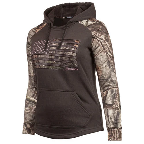 Huntsworth Knit Jersey Hoodie Horizontal Camo Flag Women's | Miyar Adventures