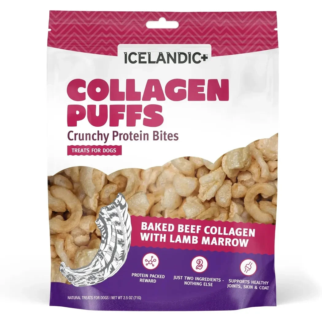 Icelandic+ Beef Collagen Puffs with Marrow Treats for Dogs - 2.5oz