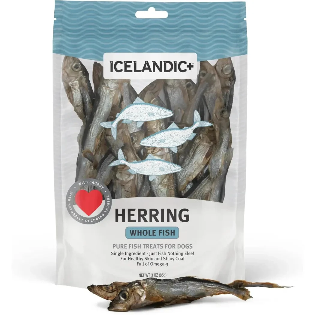 Icelandic+ Herring Whole Fish Dog Treats | 3-oz Bag