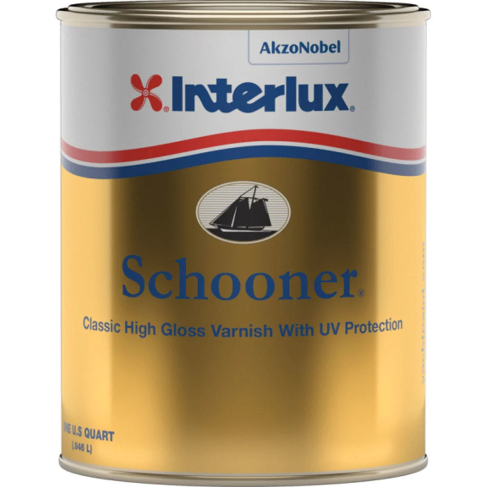 Interlux Y96/QT Schooner Varnish with UV Resistance - Quart | Miyar Adventures