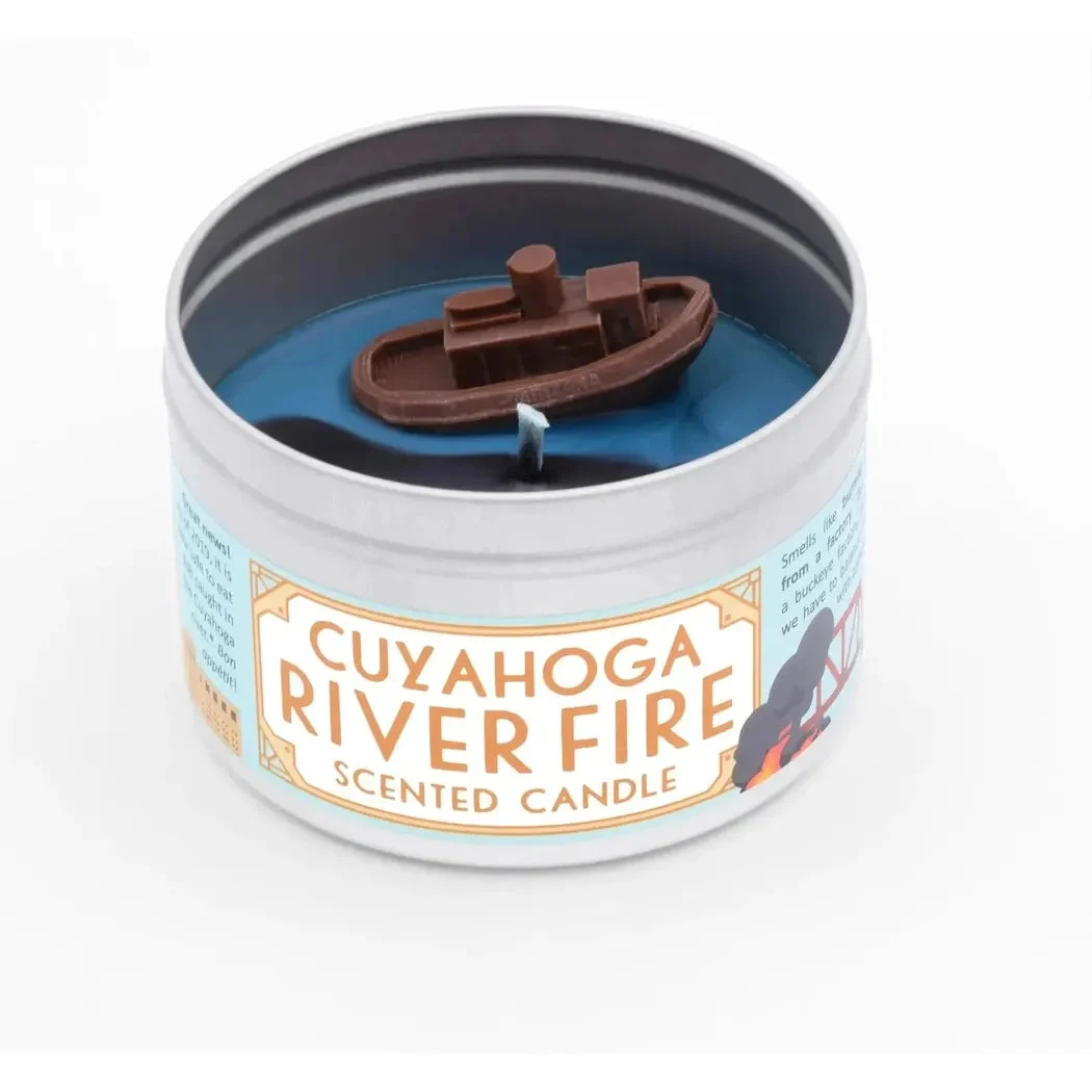JD and Kate Industries Cuyahoga River Fire Scented Candle