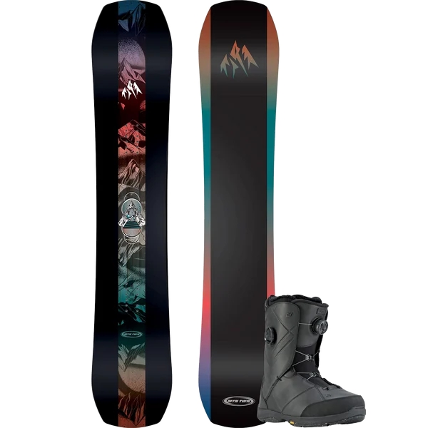 Jones Snowboards Mountain Twin Premium Snowboard Package