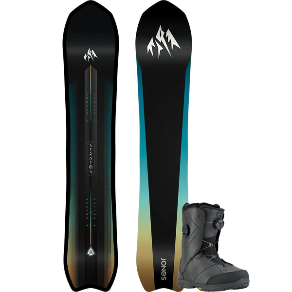 Jones Snowboards Stratos Premium Snowboard Package