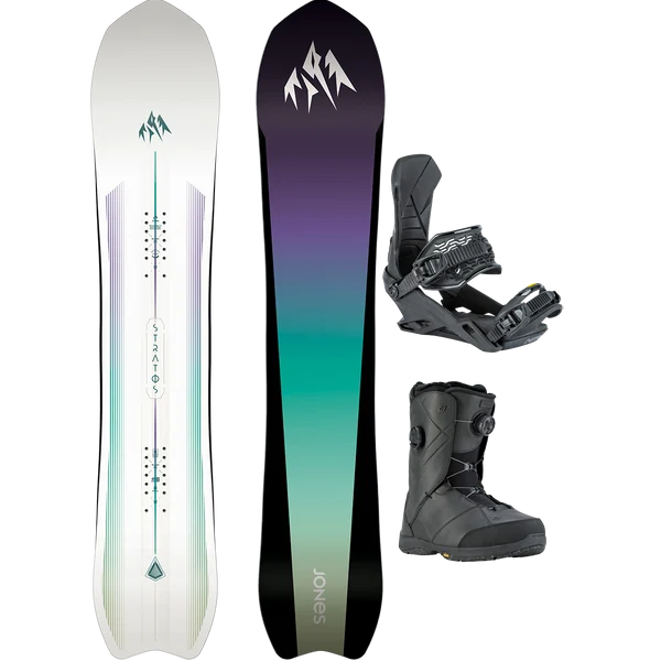 Jones Snowboards Women's Stratos Demo Snowboard Package