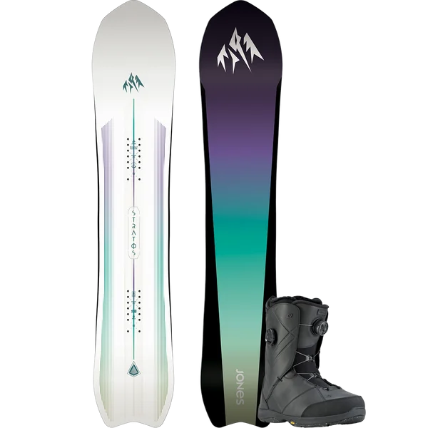 Jones Snowboards Women's Stratos Premium Snowboard Package