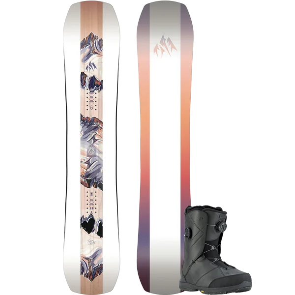 Jones Snowboards Women's Twin Sister Premium Snowboard Package