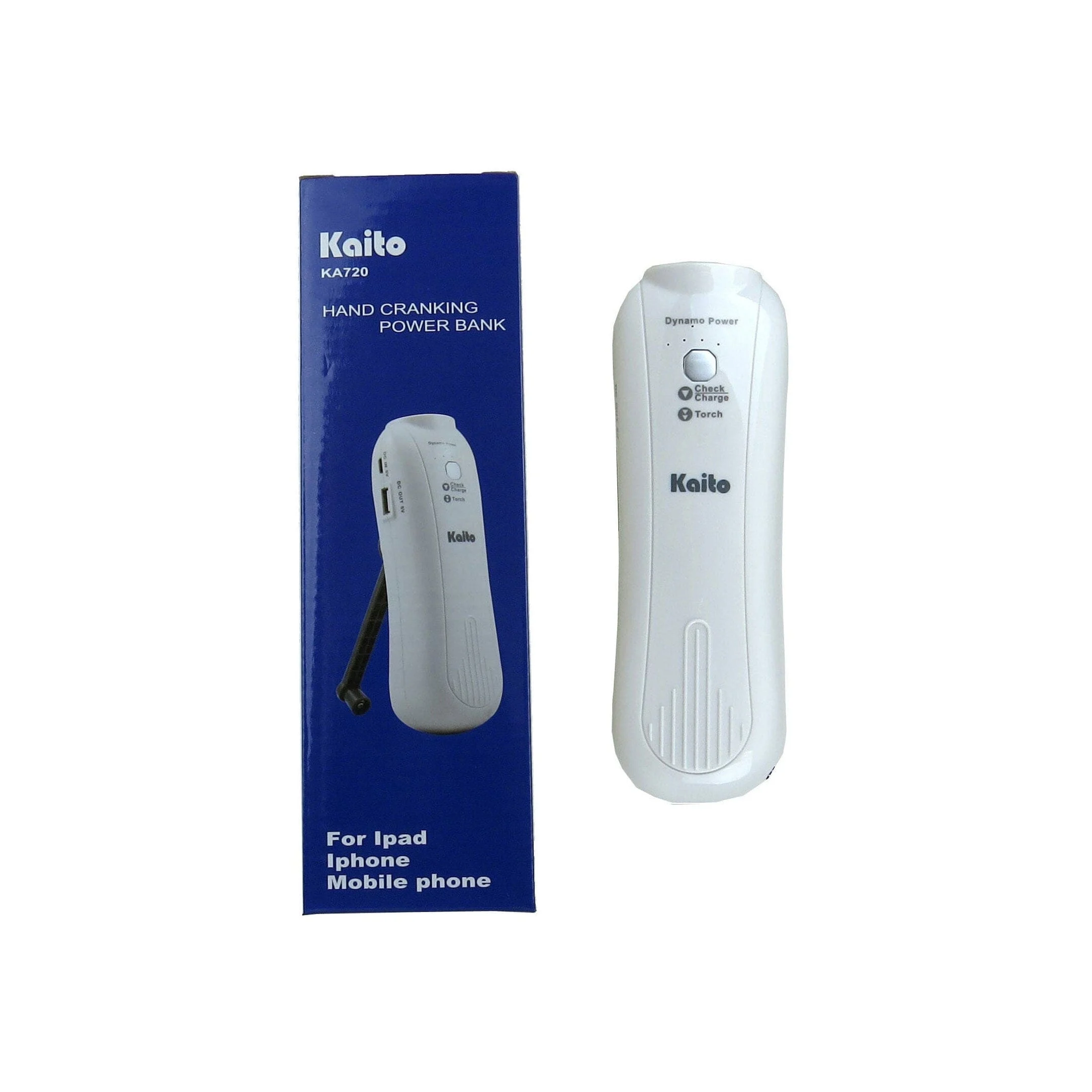 Kaito KA720A Wind-up Portable Rechargeable 5000 mAh Battery Bank