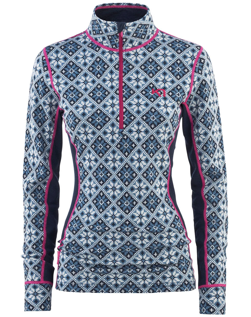 Kari traa Rose Half-Zip Base Layer Top-100% Merino Wool | Miyar Adventures