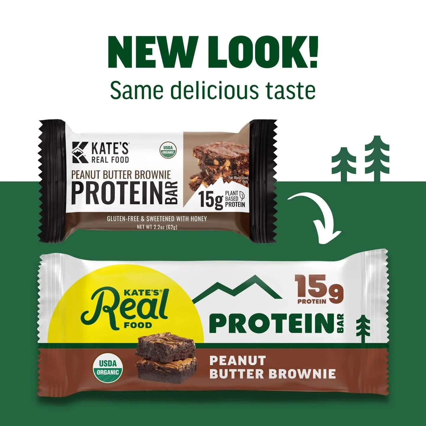 Kate's Peanut Butter Brownie 15g Protein Bars