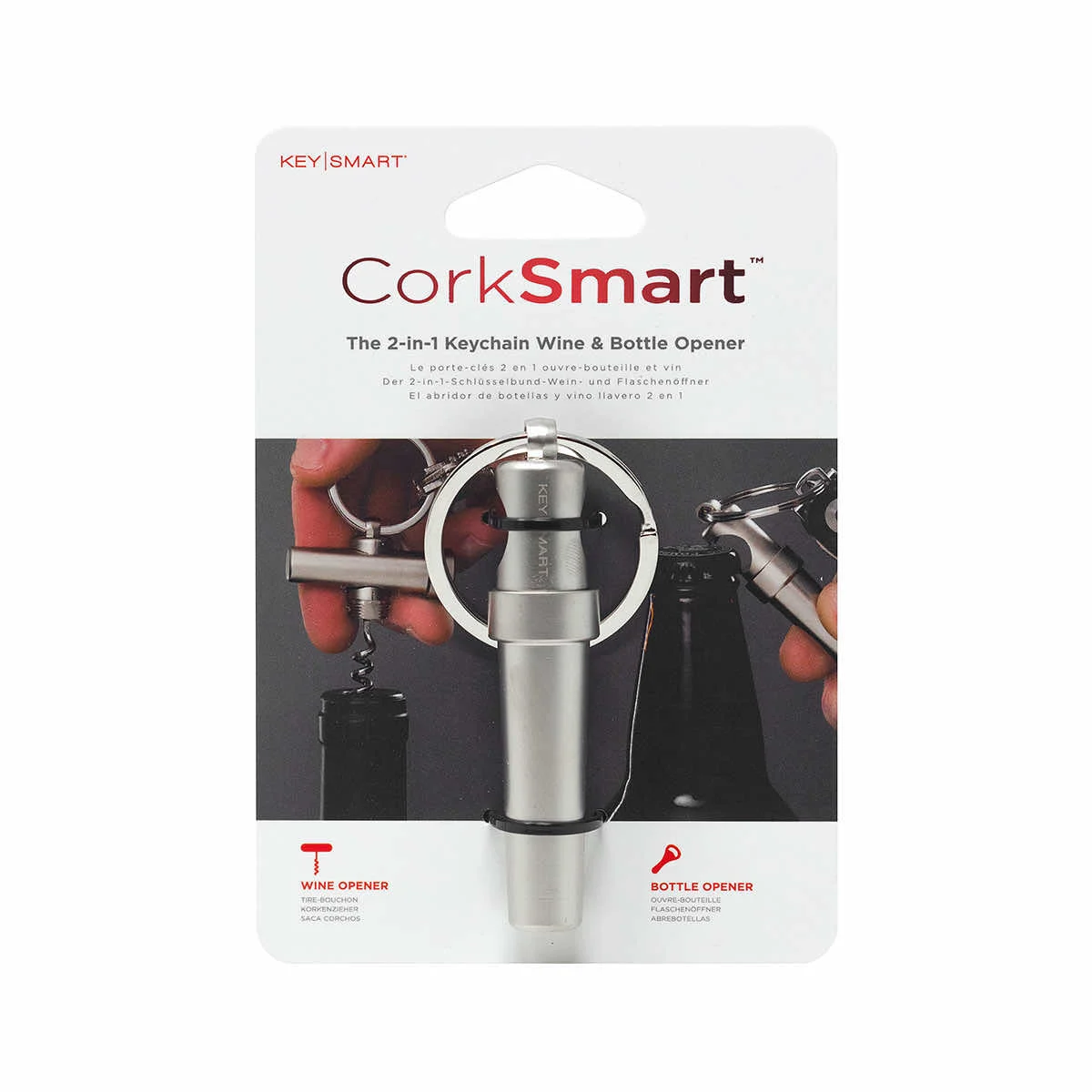 Keysmart CorkSmart Keychain Wine & Bottle Opener